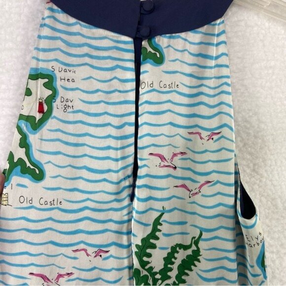 Anthropologie Eva Franco Cartographer Dress Asymmetrical Sleeveless Sz 2 - Picture 12 of 16